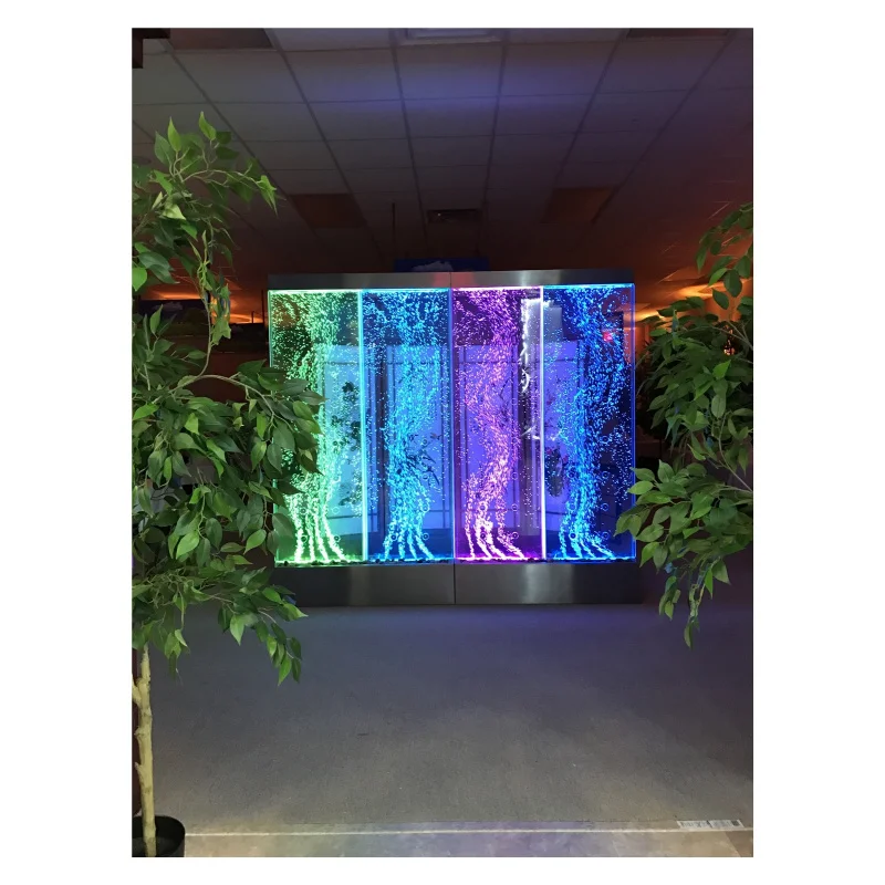 custom.Panel Waterfall Wide Color Changing Bubble Wall Panel Fountain Bubble Wall RGB Remote Control Office Home Shop Decoration