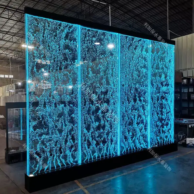 custom.Panel Waterfall Wide Color Changing Bubble Wall Panel Fountain Bubble Wall RGB Remote Control Office Home Shop Decoration