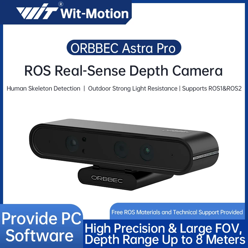 ORBBEC ASTRA Pro 3D Depth Camera Module 0.6-8M Range For AI Robot Raspberry PI Drones Development Face Recognition With ROS1ROS2