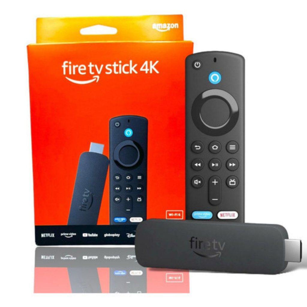 Amazon Fire TV Stick 4K (modelo mais novo) 2ª geração Wi-Fi 6 Dolby Vision/Atmos HDR10+ Quad-core 1,7 GHz 8GB Lacrado Or