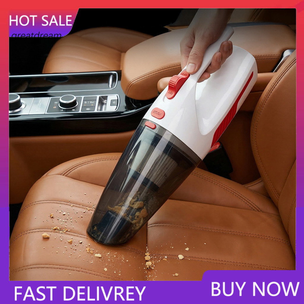 Multi-surface Handheld Vacuum Portable Car Cleaner 120w High Power with Led Light – Multi-use for Home Office and Pet