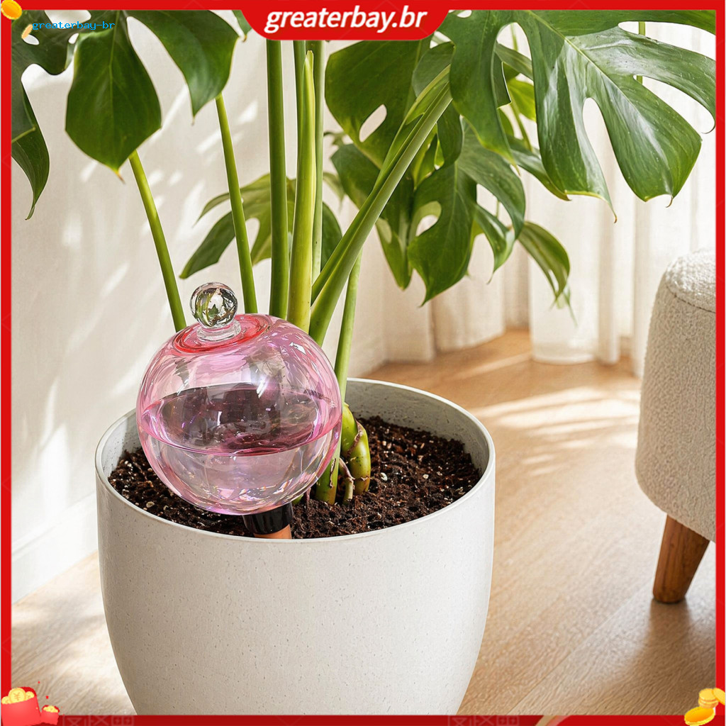 Self Watering Bulb 500ml Transparent Automatic Plant Globe with Lid – Easy Indoor Houseplant Irrigation Holiday Care P