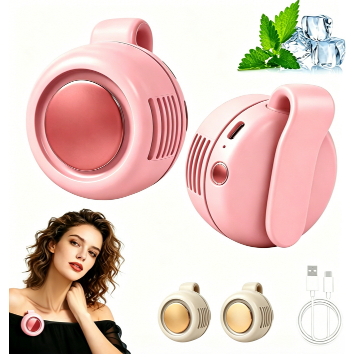 Clipe Para Jaqueta/Calça BORUIT Mini Ventilador , Vento Forte De 3 Velocidades , Carregamento USB , Silencioso E Portáti