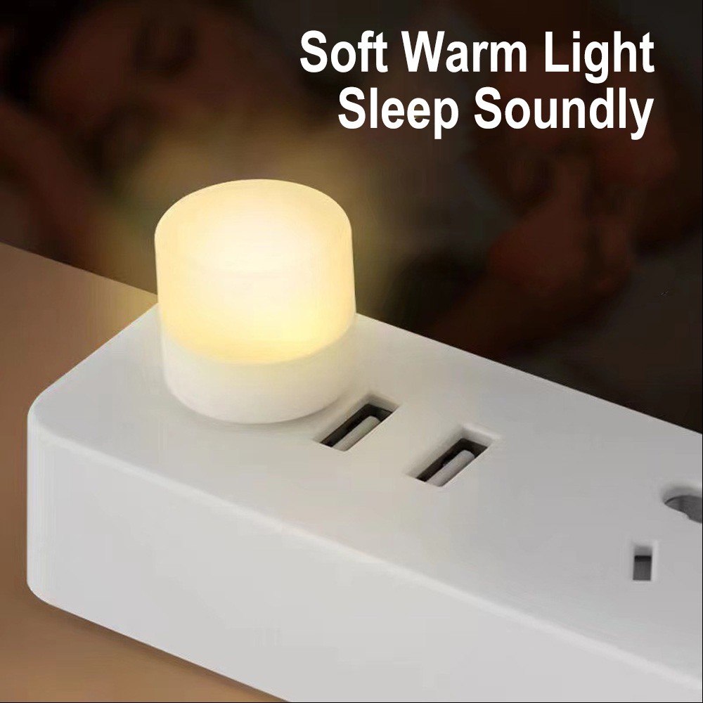 BORUIT Plug and Play LED Mini Luz Noturna Lâmpada Portátil Economizadora De Energia Porta USB Suave E Quente Adequada Pa
