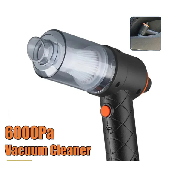 Aspirador de pó sem fio 2 em 1, portátil, automático, de boa potência, casa, escritório, 6000Pa