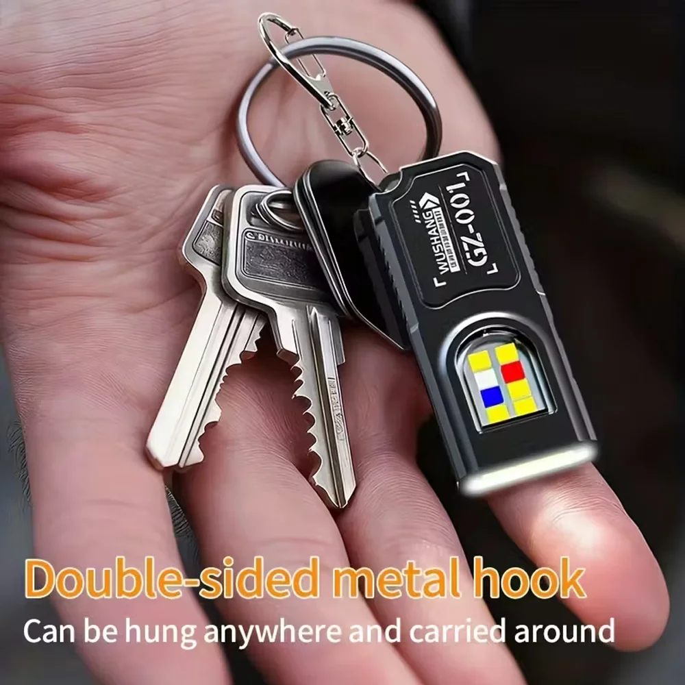Portable Keychain LED COB Flashlight USB Rechargeable Torch with Pen Clip Powerful Mini Outdoor Working Lantern with Magnetic