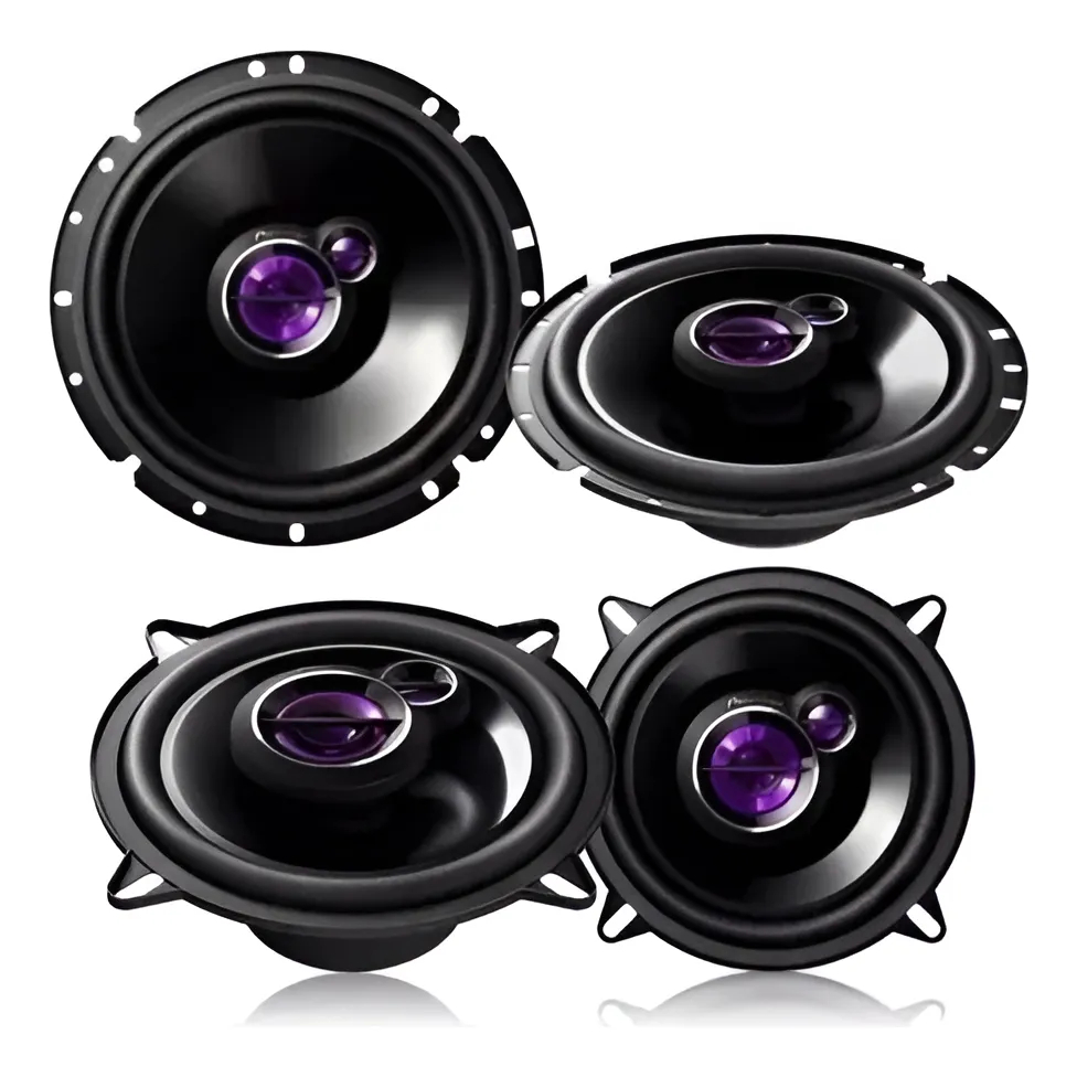 Kit 4 Auto Falante Pioneer Triaxial 6 E 5 Polegadas 50w Rms Preto