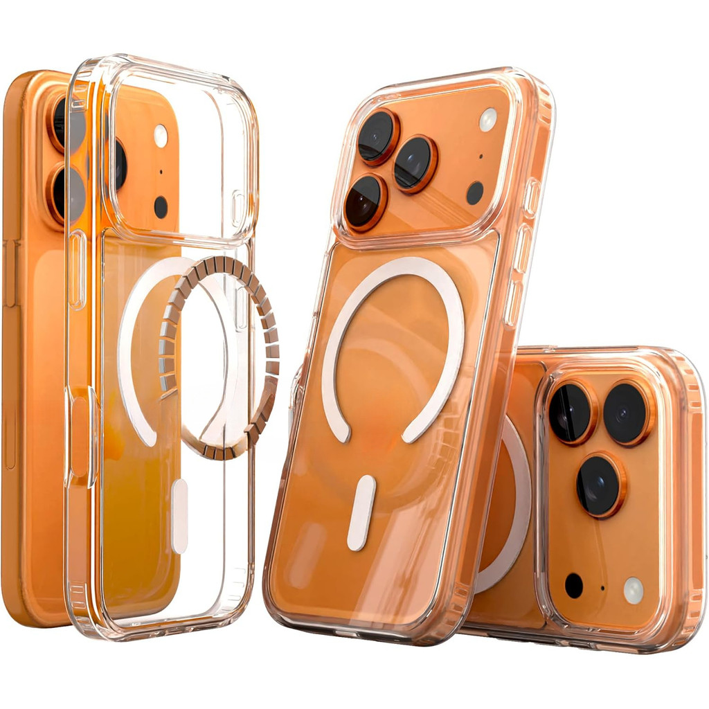Capa Magnética para iPhone 17/17 Pro/17 Air/17 Pro Max, Transparente, Antichoque, Proteção Durável, Ajuste Fino