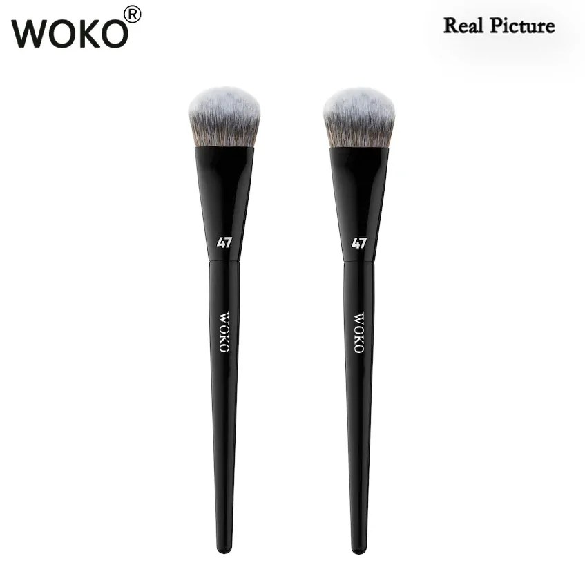 PRO 47 Foundation Brush Broom Foundation Shadow Brush Liquid Cream Blending Blush Angled Professional Makeup Brush Cosmetic Tool