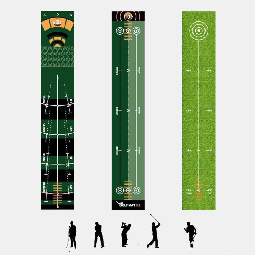 LACYES Tapete De Prática De Golfe , Almofada De Treinamento Antiderrapante De 50X300cm , Cobertor Verde De Colocação Por