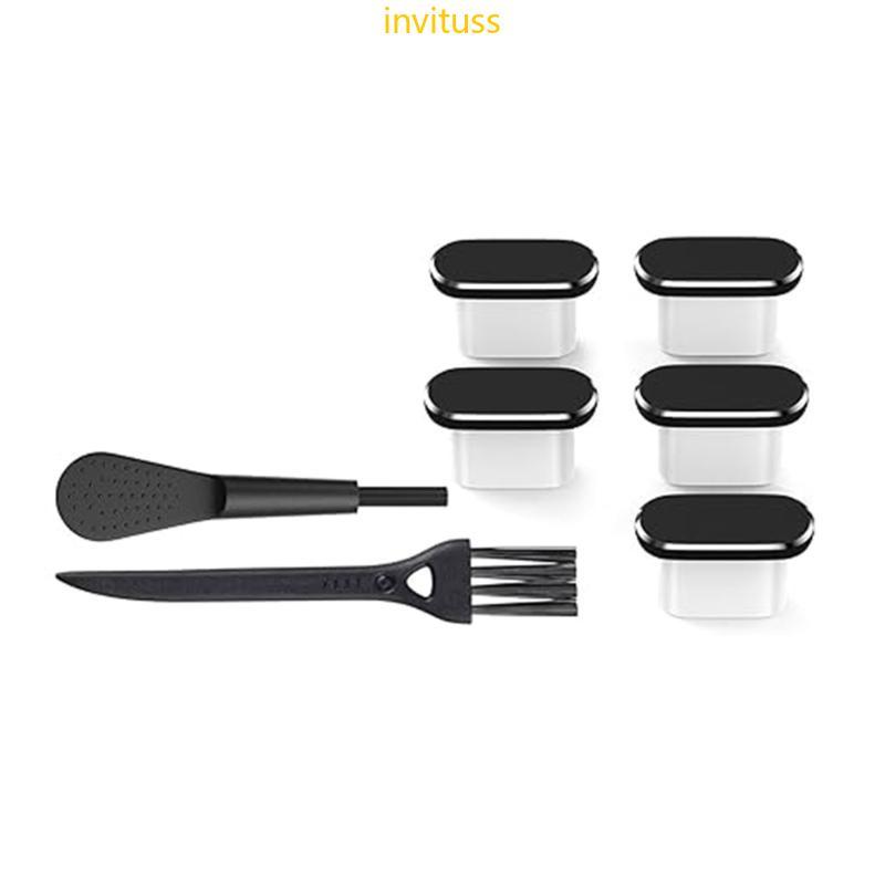 Inv 5Pcs Tipo-C Porta De Carregamento Plugue Contra Poeira Com Escovas Para Telefone 16 15 Series S25