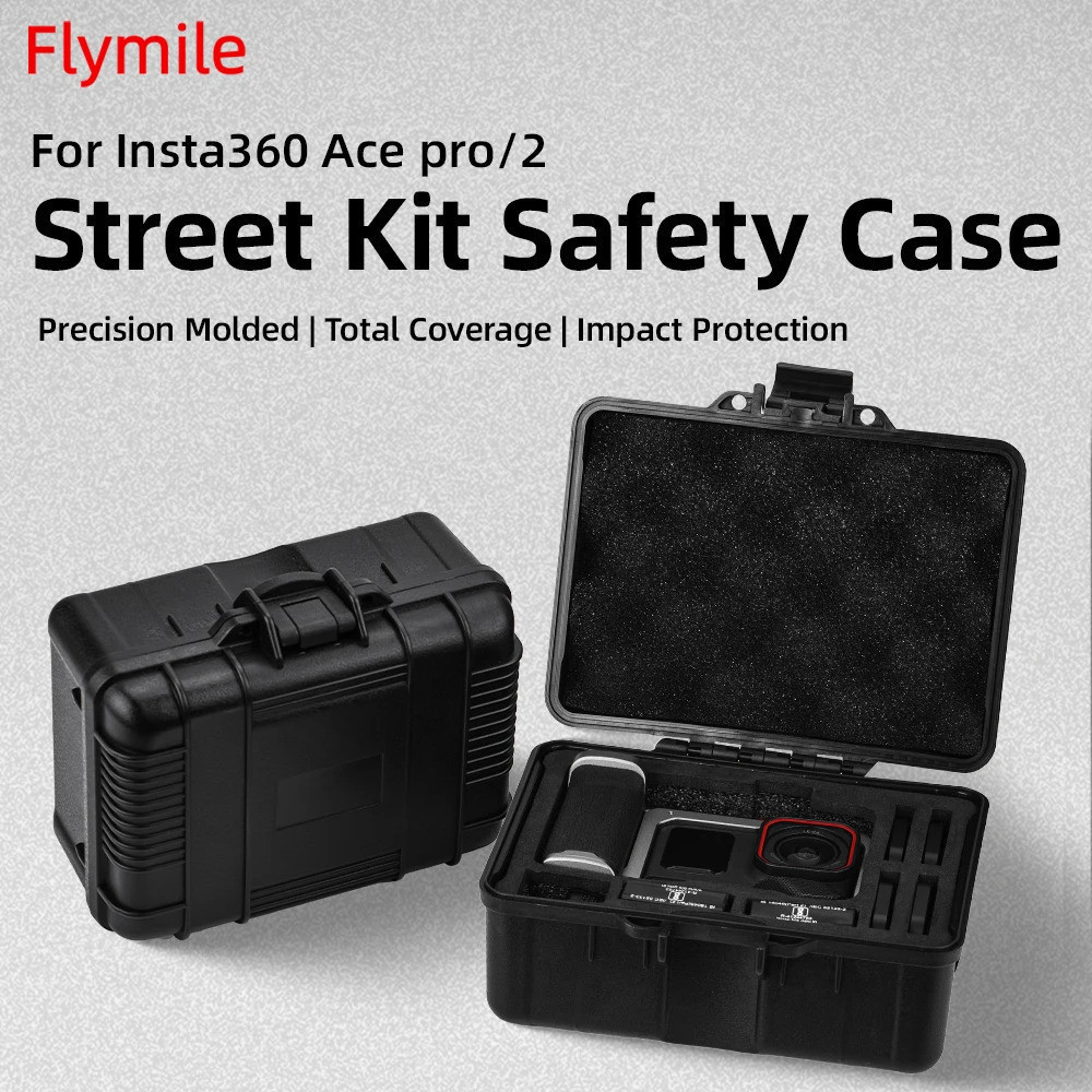 Capa protetora rígida Flymile para Insta360 ACE Pro/2 e acessórios, capa resistente a impactos e poeira, caixa de transp