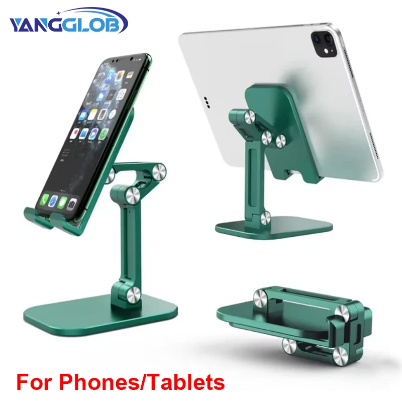Three Sections Foldable Desk Mobile Phone Holder For iPhone for iPad Tablet Flexible adjustable Lazy phone holder ABS material