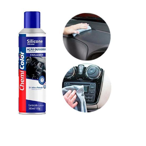 Silicone Spray Lavanda Chemi Color 250ml Carros, Esteiras, Couros 10pçs