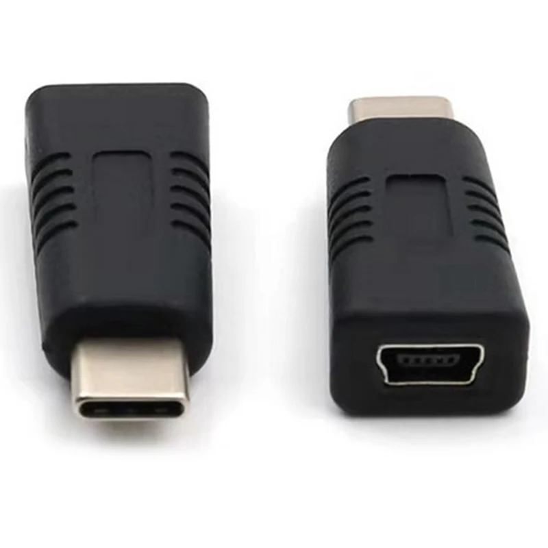 Mini USB Female To Type C Male Adapter Mini T Type Female To Data Cable Charging Adapter
