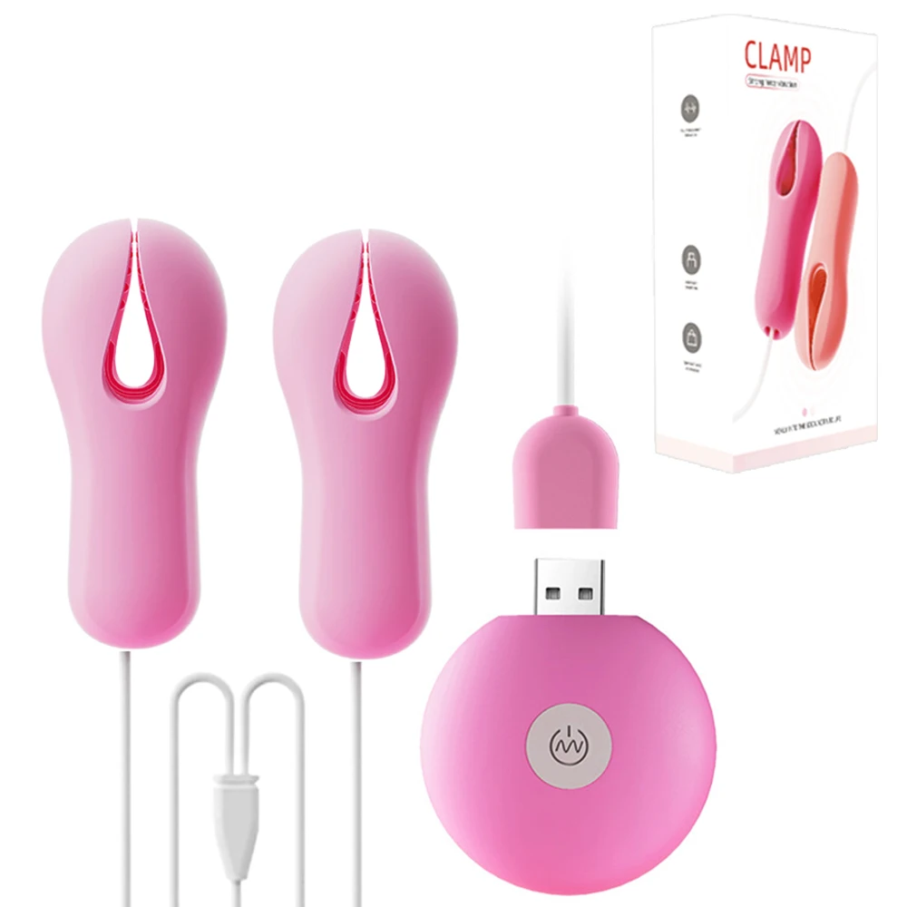10 Modes Electric Nipple Clamp Breast Massage Vibrator Enhancer Bondage Adult Stimulator Sex Toys For Women Couples Female