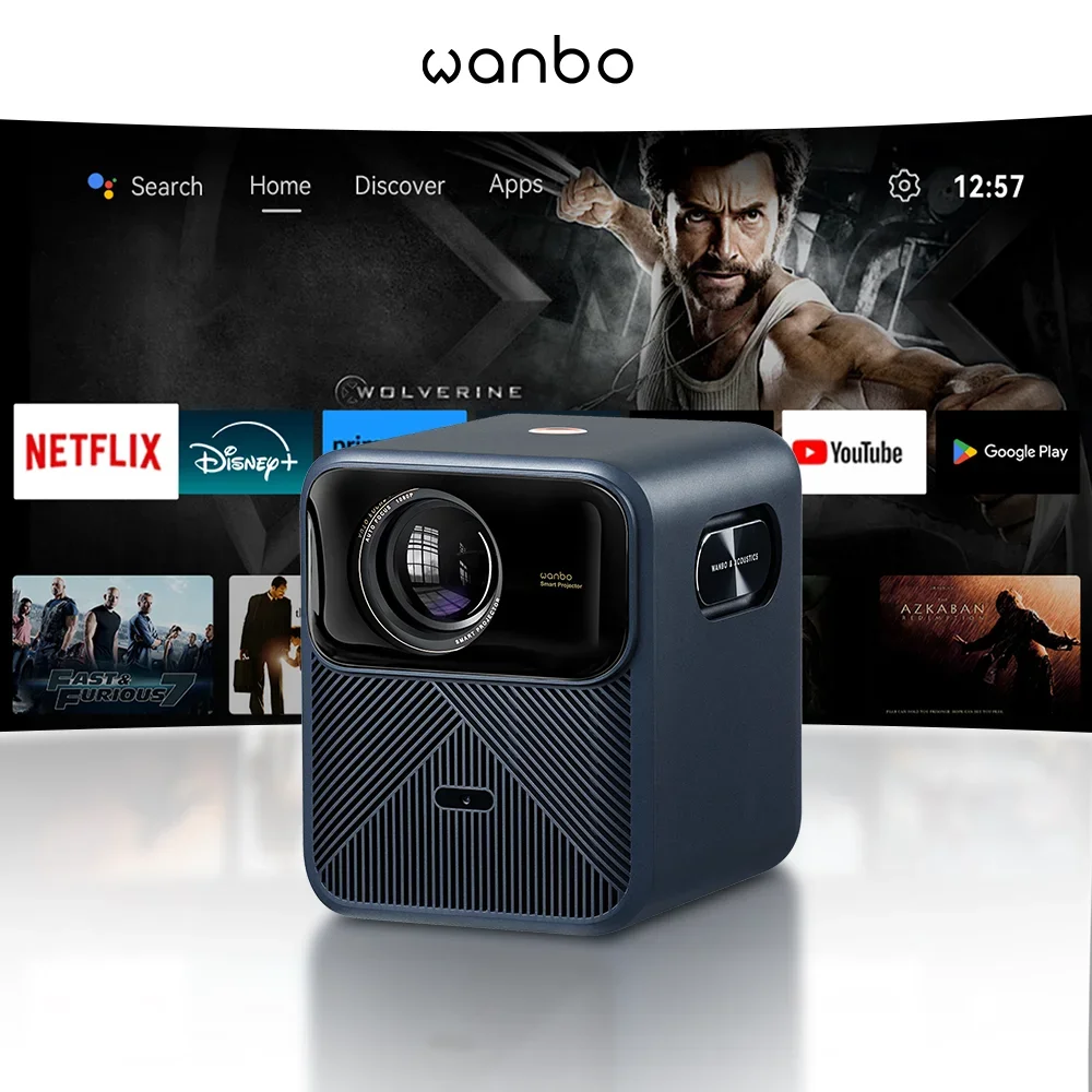 Wanbo Mozart 1 Pro 2025 4K 1200 Ansi Projector Google TV 1080P HDR10 MEMC HDMI 2.0 Sealed Beam Proyector Dual Wifi 20W Speaker