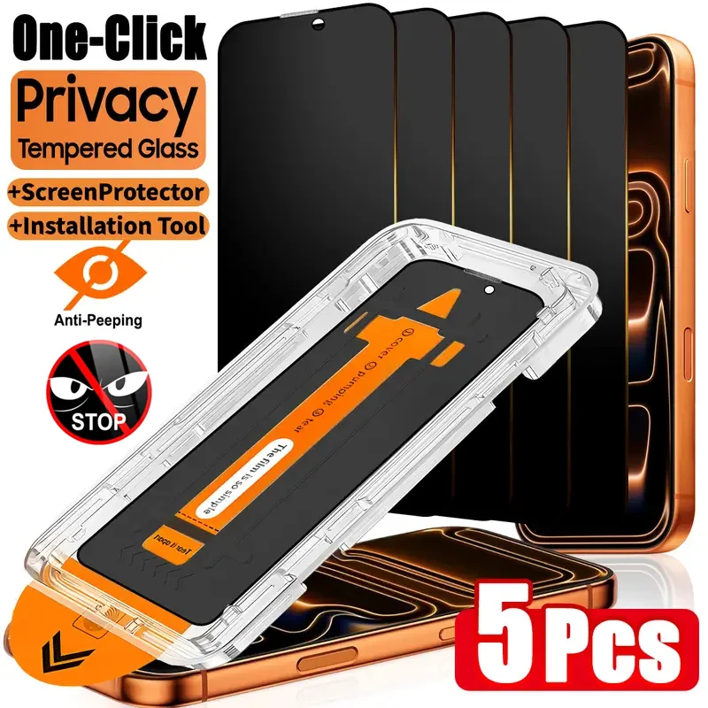 Oleophobic Dust Free Easy Installation Privacy Screen Protector For iPhone 17 Pro Max Air 11 12 13 14 15 16 PRO XR XS MAX Glass