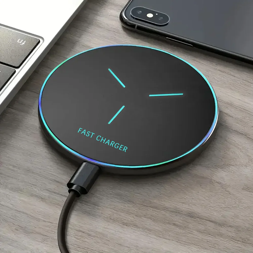Wireless Charger Pad for iPhone 17/16/15/14 /13/12/Samsung Xiaomi Phone Chargers Induction Fast Charging Dock Station