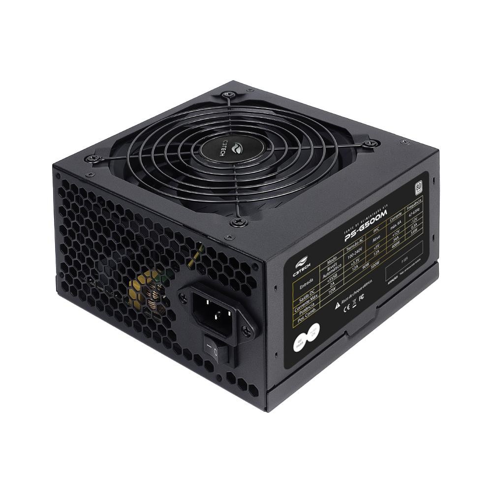 Fonte ATX 500w PS-G500 80+ White C3Tech Gaming