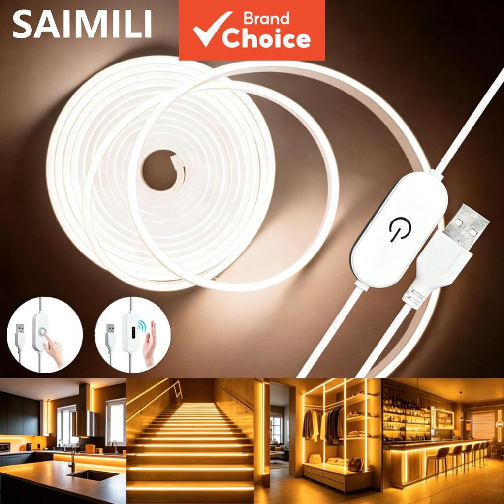 Saimili 5V Usb Touch Control Neon Led Room Lights Strip Dimmer Switch Tape Para Tv Backlight Iluminação Decorações De Na