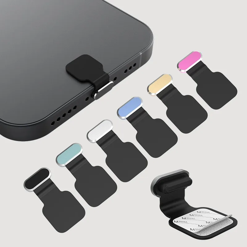 1pcs Mobile Phone Charging Port Anti-Dust Plug For iPhone Samsung Xiaomi USB Type C Port Protector Lossproof Dustplugs Cover
