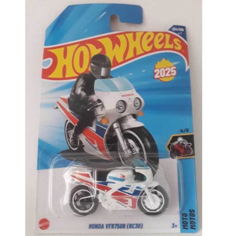 Honda VFR750R (RC30) - 2025 - Branco - 1/64 - Hot Wheels - Mattel - Lote M - Miniatura