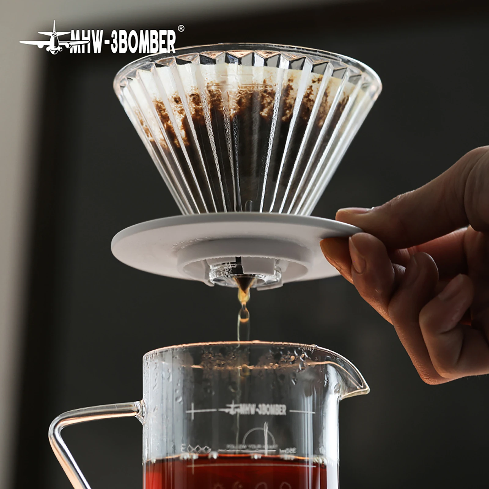 MHW-3BOMBER Pour Over Coffee Filter Cups Reusable Glass Filters Delicate Cafe Bar Accessories Barista Tools Espresso Distributor