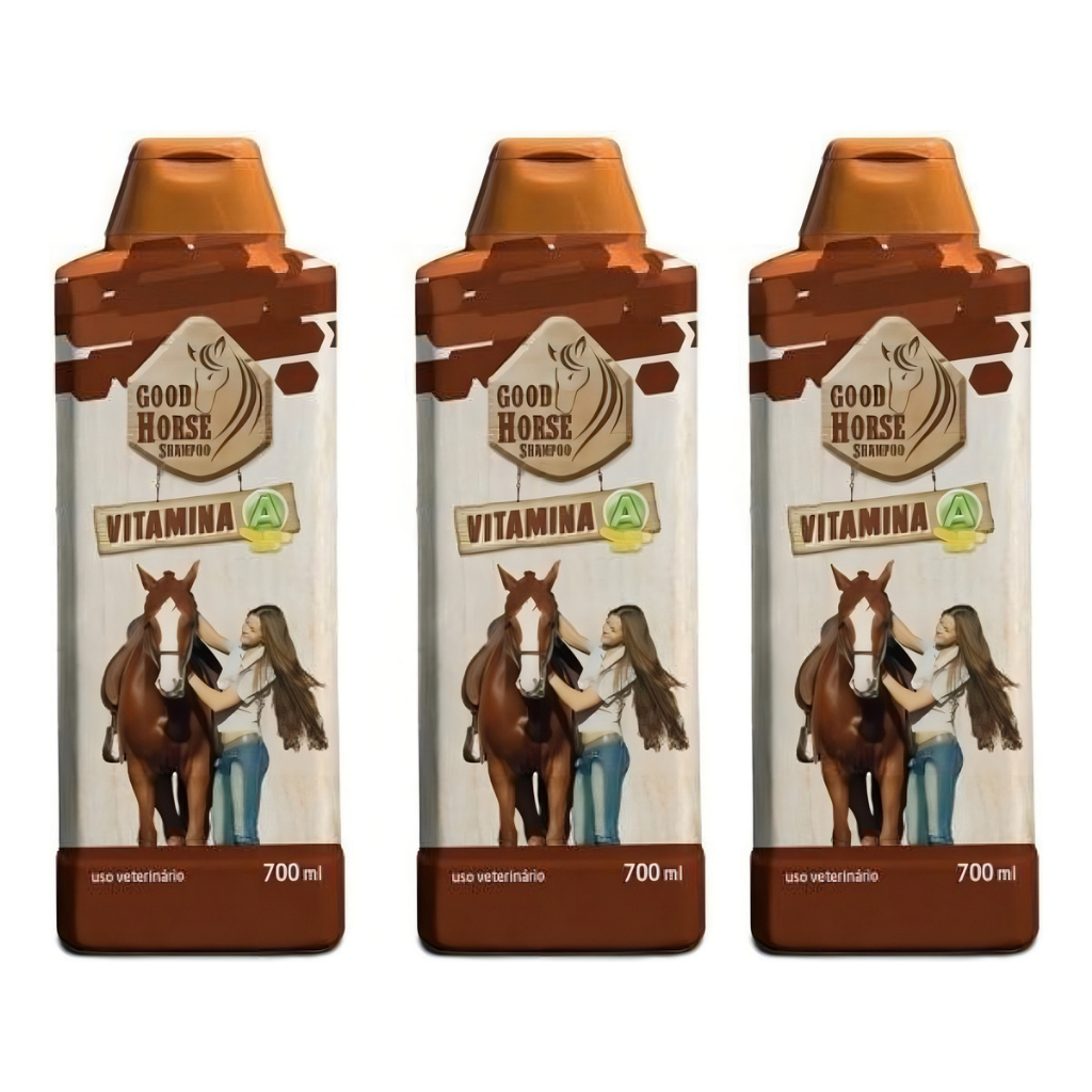 Kit  3 Shampoo Procanine Good Horse Com Vitamina A PARA CAVALO