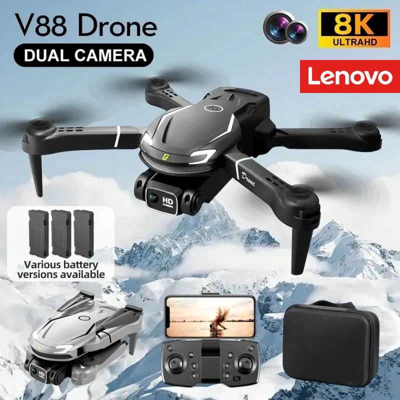 Lenovo New Mini Drone V88 5G 8K Professional 4K HD Aerial Photography Remote Control Aircraft Folding Quadcopter Toy Dron Gifts