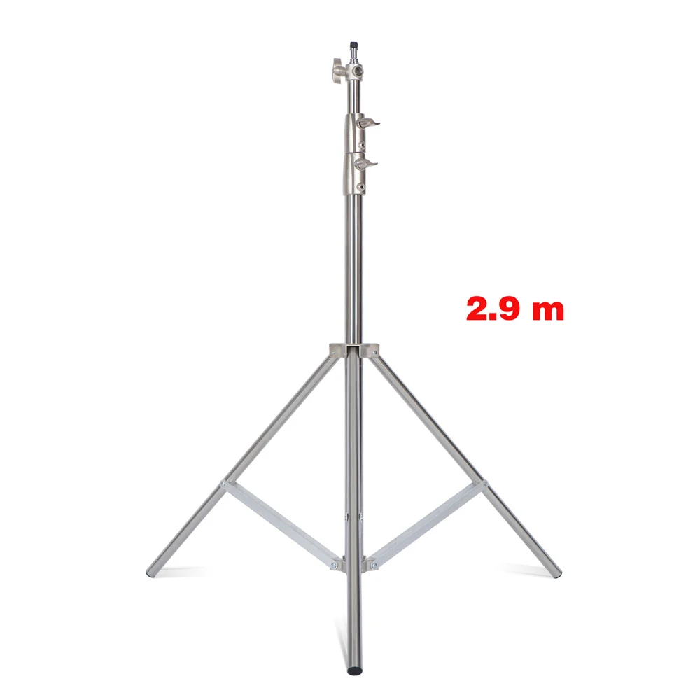 2/2.9M Tripod Super Stable Big Tripod Foldable Light Stand Lifting Frame Wheels Photography Softbox Photo Studio Stainless Steel