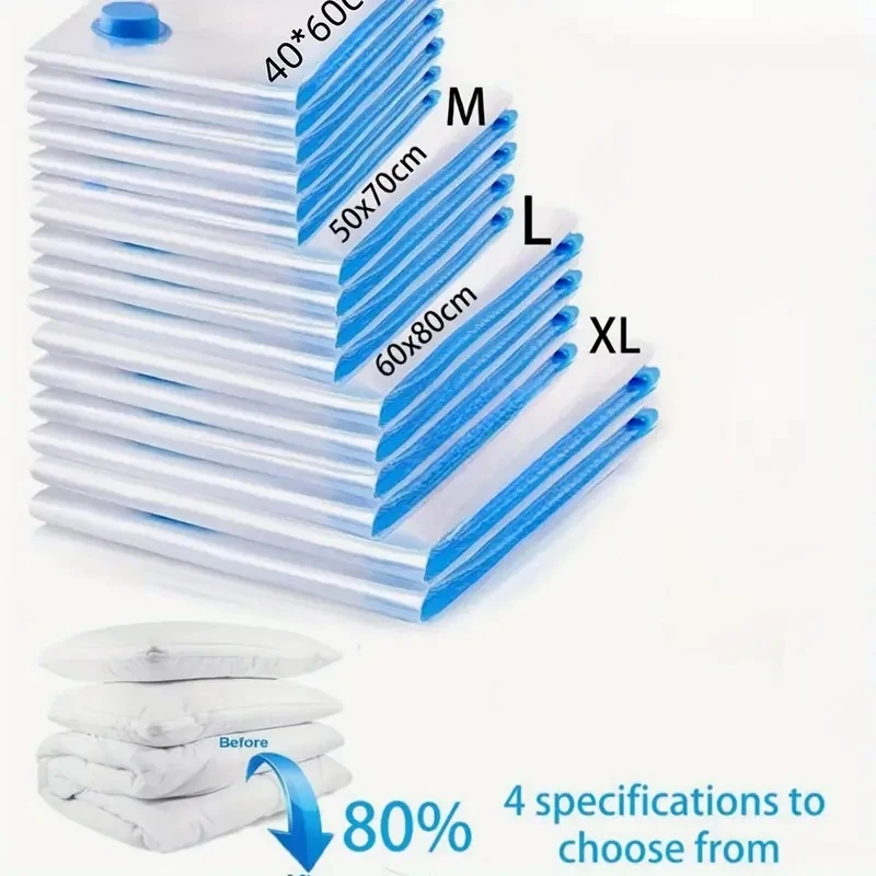 3/7/9-Piece Vacuum Compression Bags in S/M/L sizes. Wholesale storage bags for seasonal clothes, quilts & travel. Home organizer
