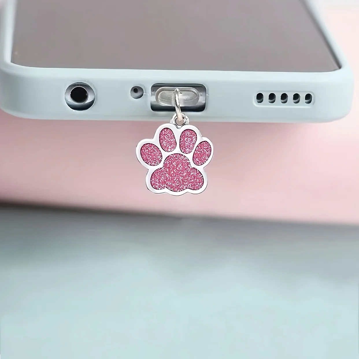 Mobile Phone Dust Plug Cute And Beautiful Cat Paws Sparkle Accessory Decoration Pendant For Iphone Type-c Port Dust Cover Gift