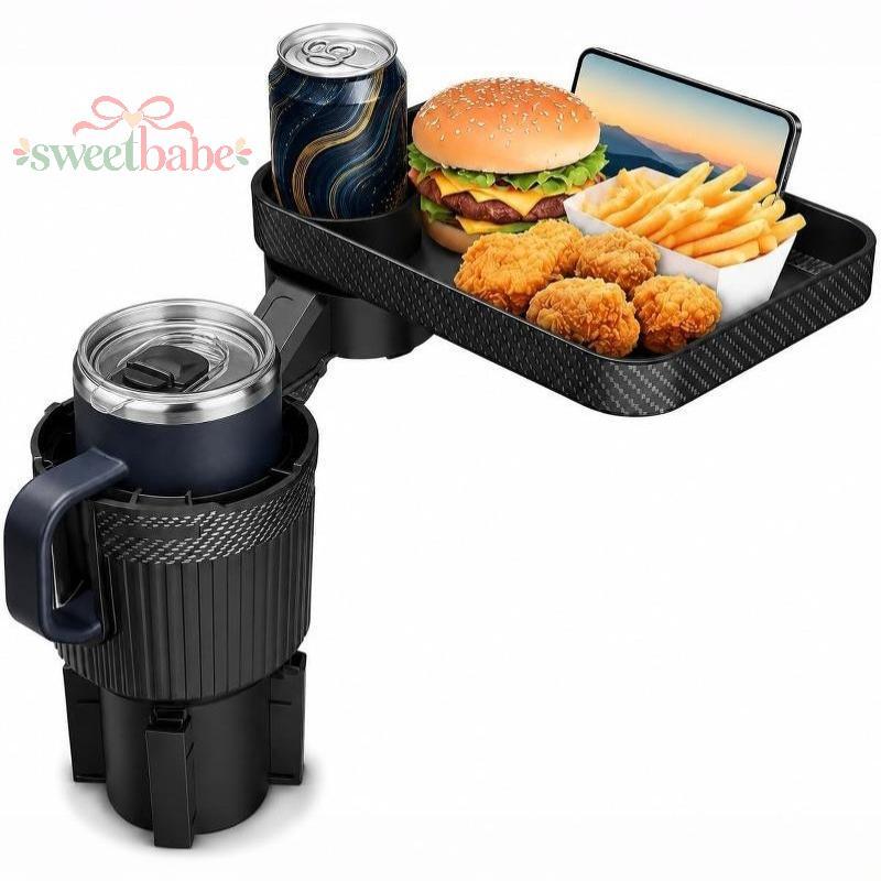 [SWEET] Bandeja Expansora Porta-Copos Para Carro 3 Em 1 360 ° Rotação Destacável Sna Drink Phone Mount Driver Passageiro