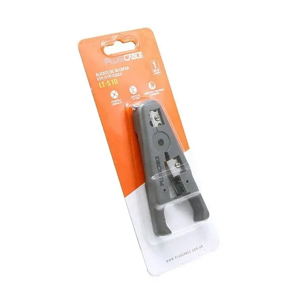 Alicate para Decapar PlusCable, UTP FTP COAX - LT-S10 - Plus cable