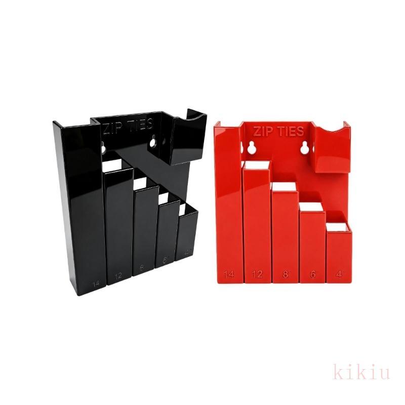 kikiu Garage Wall Mount Cable Tie Rack ABS 5 Slots De Armazenamento Com Acesso Claro