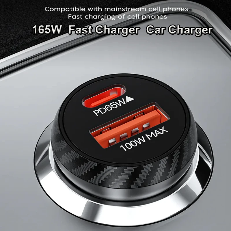 PD65W USB-A USB C Car Charger for iPhone 16 15 14 13 12 11 Pro Max Plus Samsung Galaxy S24 S23 S22 Ultra Plus Google Pixel