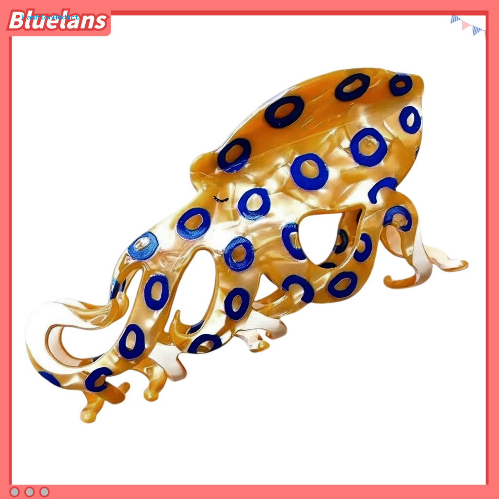 Stylish Hair Clips for Adults Island Style Hairpin Sea Claw Clip for Women – Lightweight Ocean Theme with Fish Turtle