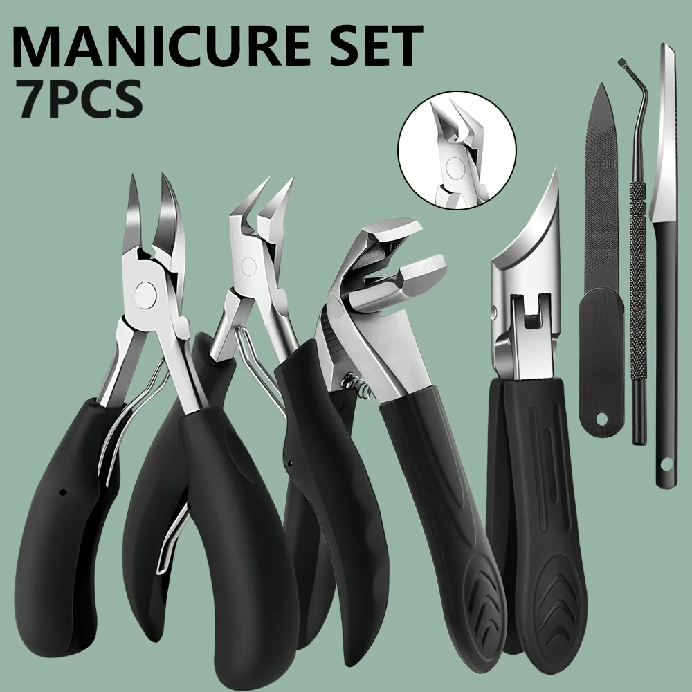 1/7pcs Professional Heavy Duty Nail Care Tools for Ingrown And Toenails Classic Handle Ergonomic Stainless Steel Nail Clippers