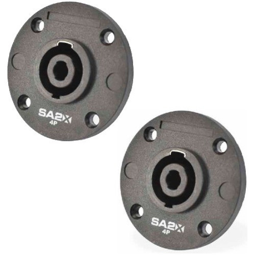 Kit Com 2 Conectores Speaker Para Caixa Painel 4p Polos Sa2x