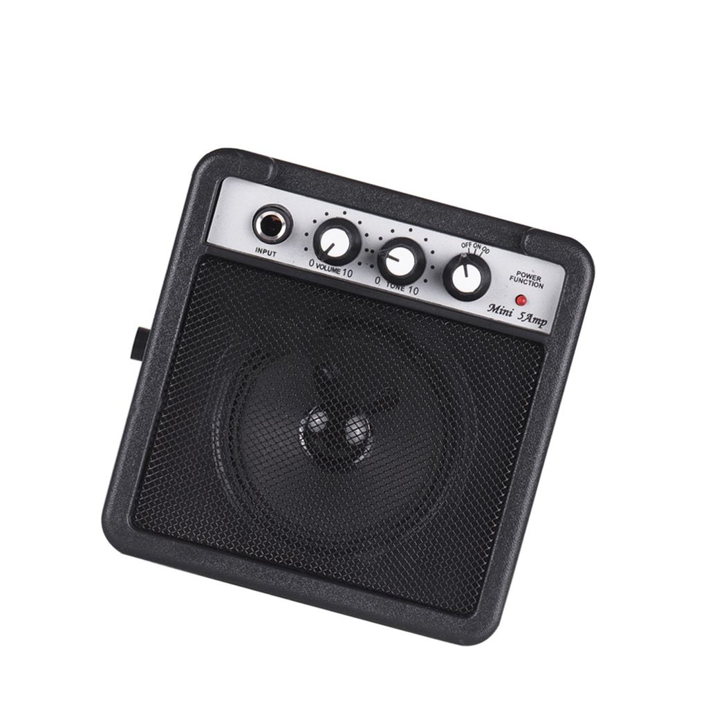 [Enviar Em 24h] Mini Alto-Falante Amplificador De Guitarra De 5 W Com Entradas De 3.5 Mm E 6.35 Saída De 1/4 De Polegada