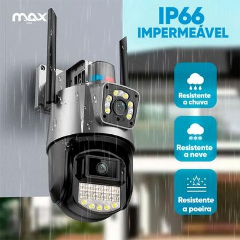 Câmera IP PTZ com 3 Screen, Auto Tracking, Detecção Humana AI, CCTV de Segurança Sem Fio, Câmeras de Vigilância