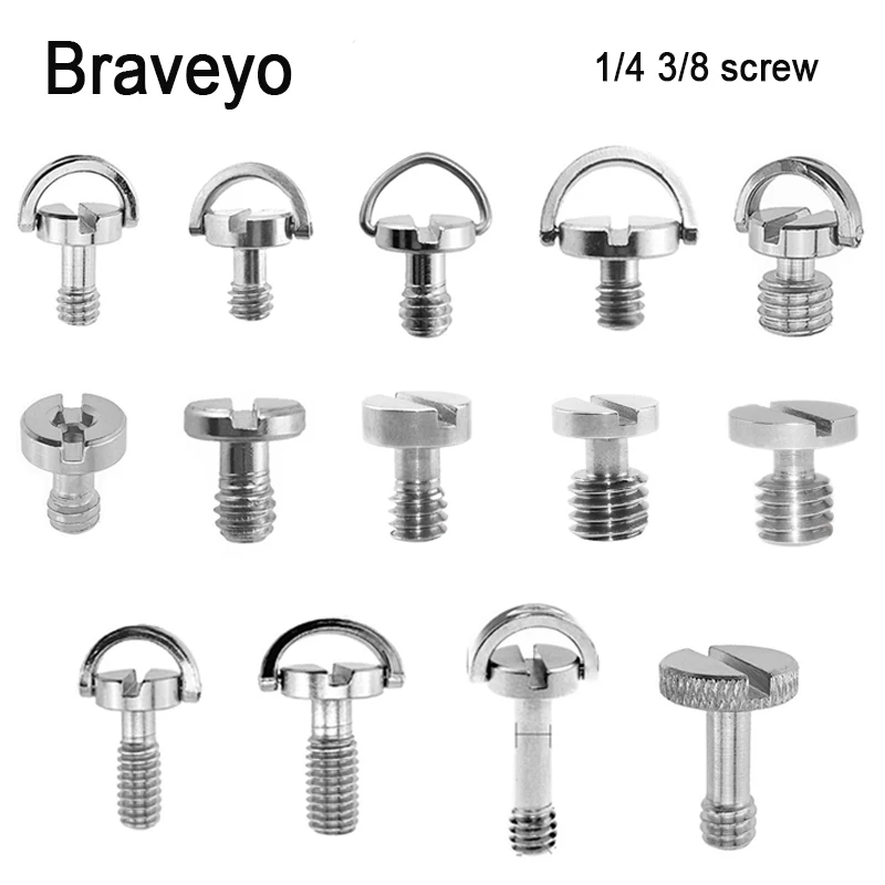 5PCS/lot 1/4 3/8 Inch Camera Plate Screw Quick Release Dslr Fixing Screw Universal Photography Accessories For Ballhead Tripod