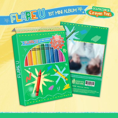 [Estoque Pronto 🇰🇷] Flare u 1o Mini Álbum Youth Erro Crayong Crayon Versão : K-Pop to the Moon