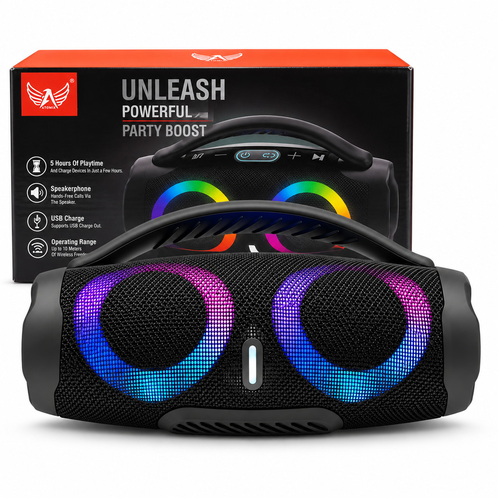 Caixa de Som Bluetooth À Prova d'Água LED RGB Speakerphone USB Alça Altomex AL-G36
