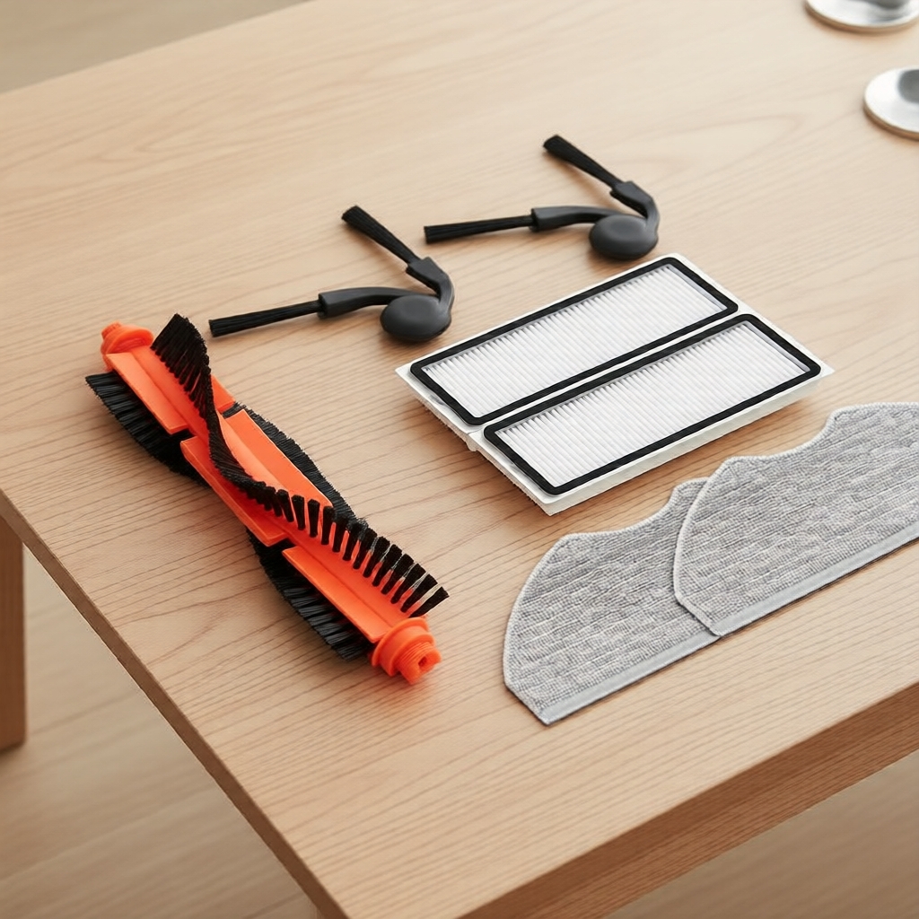 Kit de Substituição para Xiaomi S40 Robot: Escova Principal, 2 Escovas Laterais, Filtros HEPA, Panos de Mop
