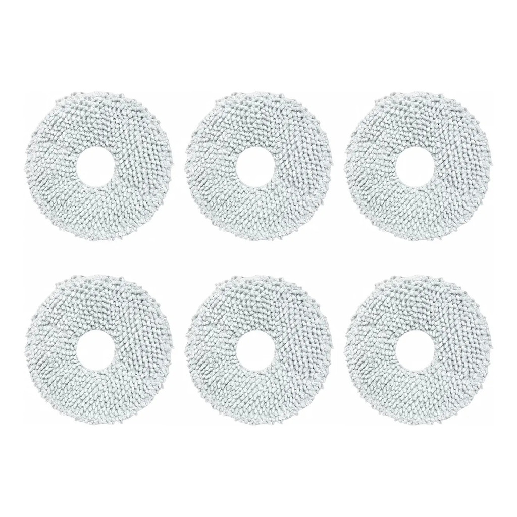 Kit 6 Panos Mop Rotativo Refil Compatível Xiaomi X20+ X10+ S20+ S10+ Refil Lavável