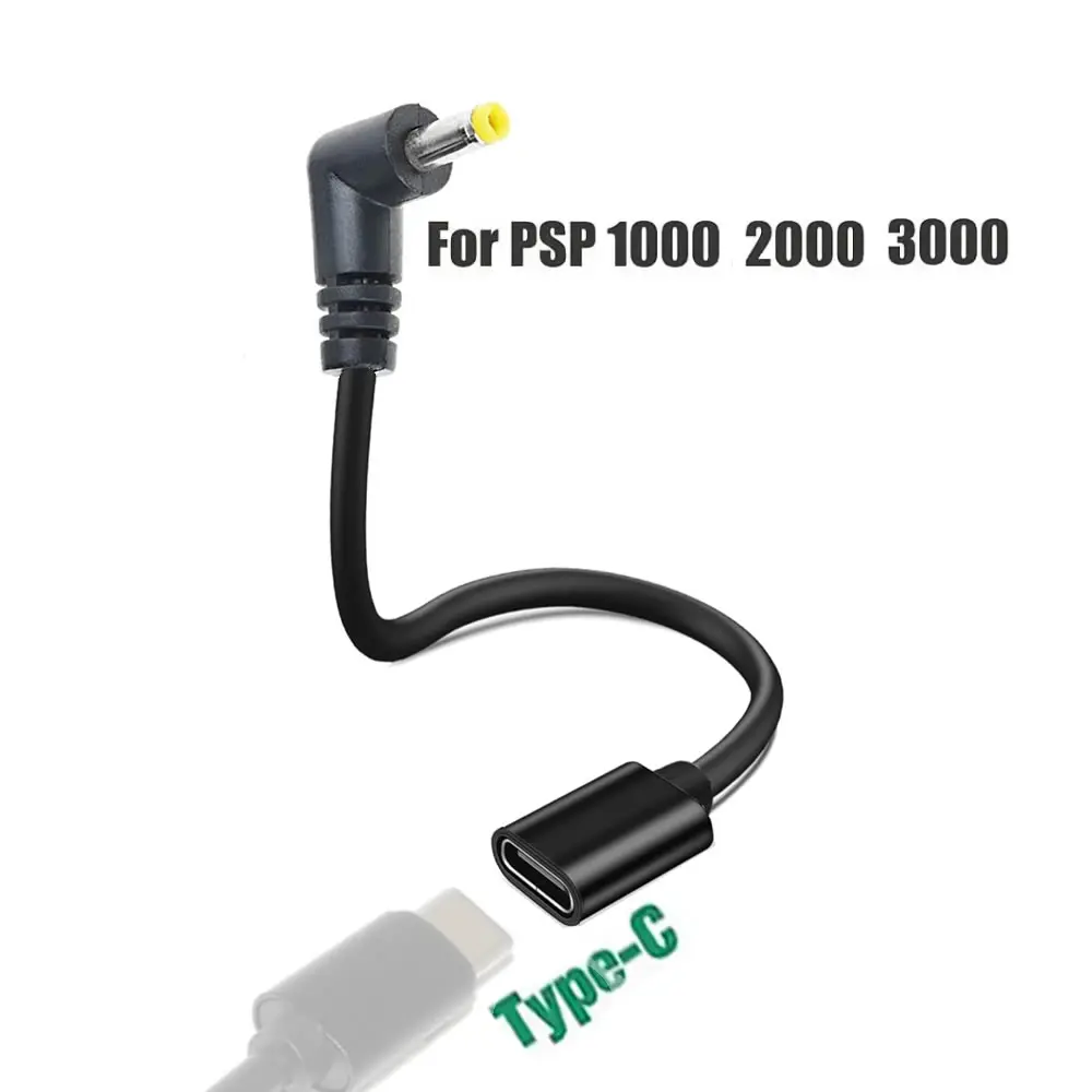 90 Degree FOR PSP USB Type C Charging Cable, USB C PD Charger Adapter Type C Cord For PSP 1000/2000/3000 Game Console Charging