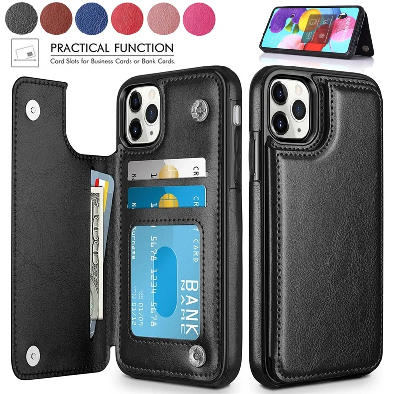 Wallet Leather Case For Samsung Galaxy S25 S24 S23 S22 S21 S20 FE Ultra Plus Back Flip Cover A56 A55 A54 A52 A36 A35 A16 A15 A14