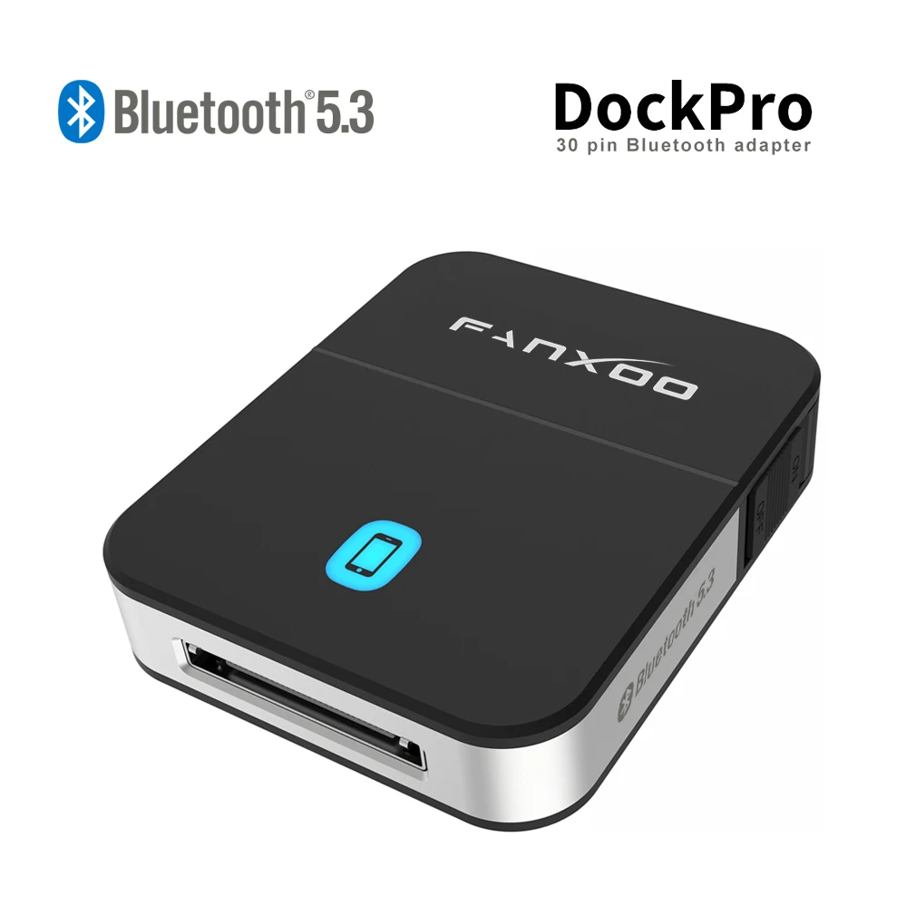 Fanxoo DockPro 30 pin Bluetooth Adapter 5.0 for Bose Sounddock JBL SONY YAMAHA Stereo and other iPhone iPod Docking Station